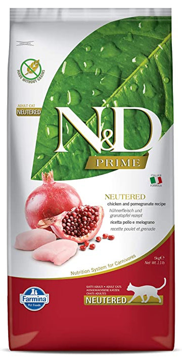 Farmina N&D Prime Chicken And Pomegranate Grain Free Neutered Adult Cat Dry Food